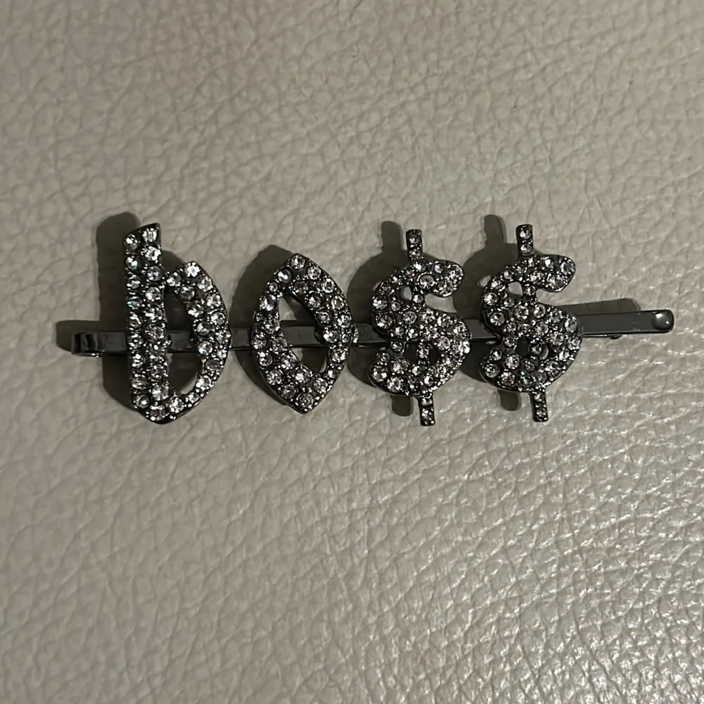 Kitsch x Justine Marjan BO$$ Rhinestone Bobby Pin - Picture 3 of 4